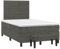 vidaXL Boxspringbett, Bett mit Matratze Kopfteil Bank, Polsterbett Doppelbett für Schlafzimmer, Schlafzimmerbett Bettgestell Lattenrost, Dunkelgrau 120x190cm Samt