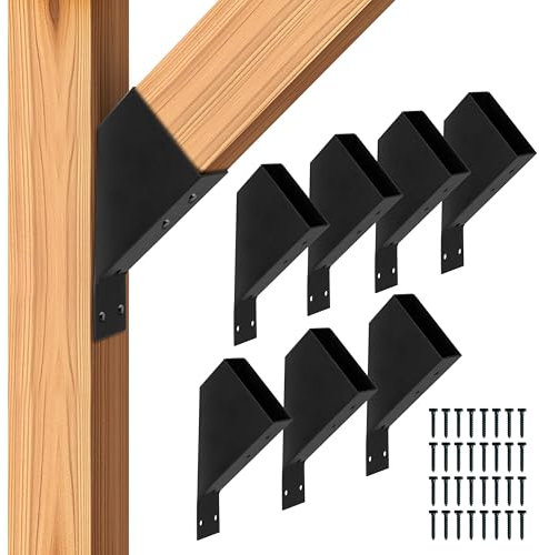Iron Forge Tools Pergola Brackets, 2x4 Corner Kit, 8 Pack, Powder Coated