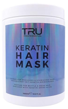TRU Keratin Haarmaske 1000ml - Pflege & Glanz Für Trockenes, Strapaziertes Haar