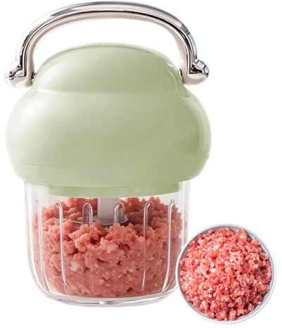 Tritacibo,Tritatutto Ricaricabile Ad Alta Velocità 350ml - Tritacarne E Frullatore Mini | Per Aglio, Carne, Purea, Verdura per Casa, Appartamento e Ristorante