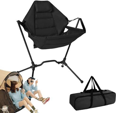 Silla de camping portátil | Taburete oscilante de apoyo ergonómico, silla portátil para césped, patio, , playa, patio, picnic al aire libre