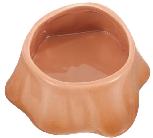 Cabilock Bol en Céramique Orange pour Hamster et Hérisson, Résistant et Stable, Bol d'eau Nourriture Anti-Renversement pour Petits Animaux