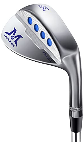 MAZEL Golf Wedges 48 50 52 54 56 58 60 Degree Golf Sand Wedge for Men Right Hand, Stainless Steel Shaft and CNC Milled Face Helps Keep Swing Consistency and Accuracy (Silver, 52, Degrees, Right)