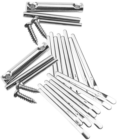 Piano de Pulgar de 8 Teclas DIY Mini, 2 Juegos, Metal | Instrumento Musical para Principiantes, Color Plata, 2 Puentes Superior E Inferior, 1 Silla y 2 Tornillos