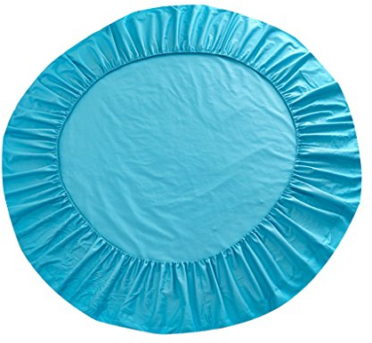 joyMerit Spannbettlaken rund Spannbettlaken Betttuch Bettlacken aus Baumwolle Ø 200cm - Blau