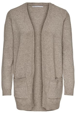 Only NOS Donna 15174274 Cardigan Not Applicable, Beige (Beige Detail: W. Melange), 40 (Taglia Unica: X-Small)