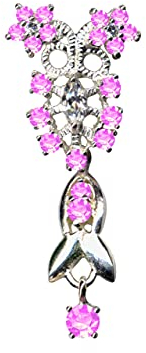 KETTENANHÄNGER/Echt Silber 925 mit Zirkonia/Jugendstil Design/Steinarbe: klar pink/Online Shop Schmuck kaufen / 51082