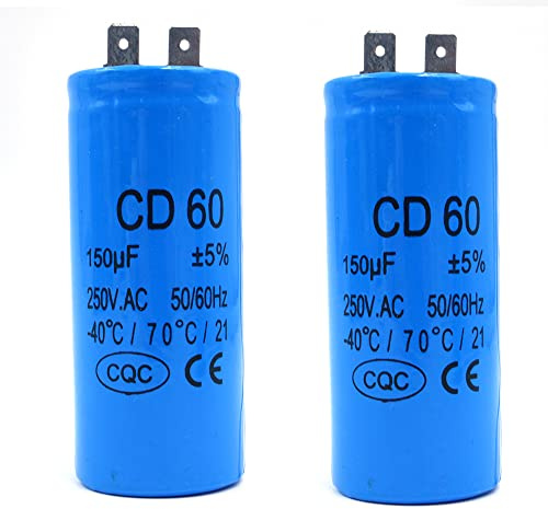 CENPEK CD60 motor startkondensator 50 x 100 mm rund löpkondensator för elmotor och tvättmaskin 150 UF
