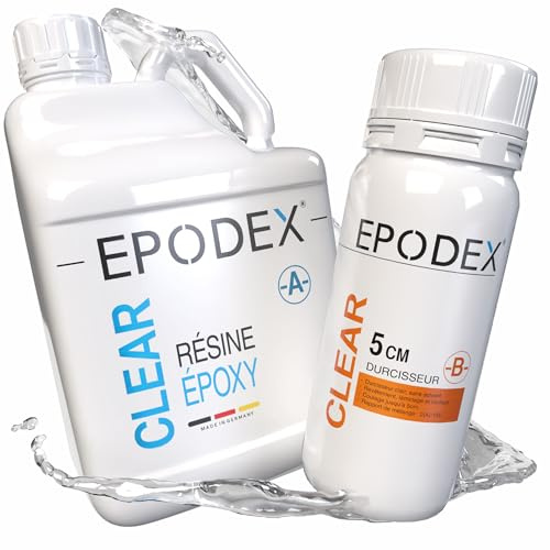 EPODEX Epoxiharts set ECO+ upp till 5cm, YELLOW - Transparent, 1,5kg