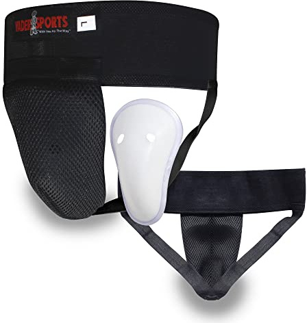 Vader Sports Abdominal guard male groin Box Protector Martial Arts Cricket box hockey box black (Small / kids 9-11 years)