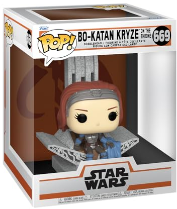 Funko Pop! Deluxe: Star Wars: The Mandalorian S9 - BO-Katan - BO Katan mit Throne, 10-inch - Vinyl-Sammelfigur - Geschenkidee - Offizielle Handelswaren - Spielzeug Für Kinder und Erwachsene - TV Fans