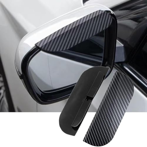 QWEERASS 2 Pièces Rétroviseur Pluie Sourcils,pour Toyota Hilux 2009-2024 Anti-Pluie Cache pour Rétroviseur Arrière De Voiture Anti-Pluie Et Anti-Neige Cache Pluie Adhésif