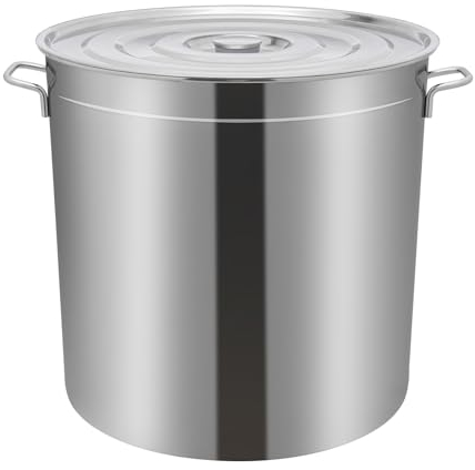 50 l soppgryta, rostfritt stål kastrull med lock och korg, soppterrin nudelkruka med sänkbara handtag, för restauranger pommesbuden cafeterias bufféer hotell campingplats, silver