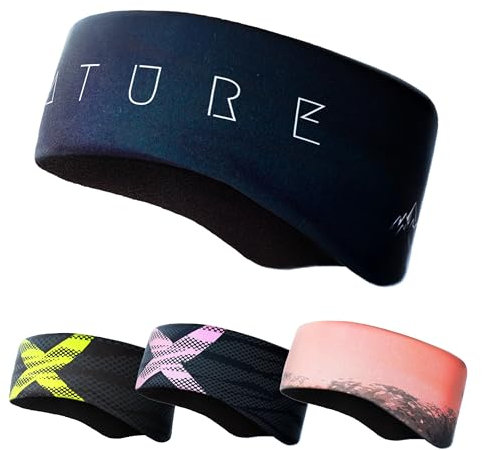 Fleece Winter Stirnband JUNIOR, 4-14 Jahre, Warm für eisige Temperaturen, Ohrenschützer, Haarband, Kopfband, Wandern, Laufen, Ski, Freizeit (FleeceSchwarz)