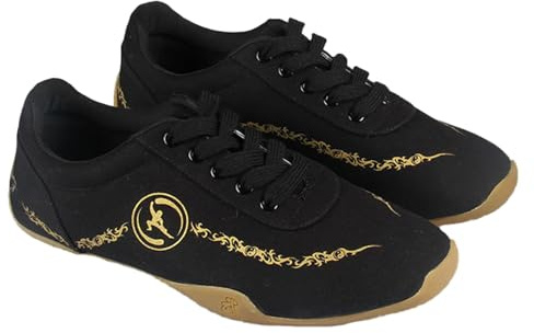 ForceRoute Chaussures Kung Fu Wushu Wing Chun,Homme Femme,Karate Taekwondo Chaussures,Chaussures d'entraînement Chinoises Taichi,Shaolin Qi Gong Wing Chun Les Chaussures,Canevas,Unisexe