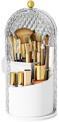 Organiseur de pinceaux de Maquillage avec Couvercle | Porte-pinceaux de Maquillage étanche | Support de pinceaux de Maquillage de Grande capacité