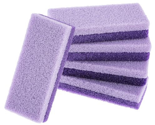 JJUNW 5 Stück Bimsstein für die Fußpflege, Doppelseitiger Bimsstein Fußpflege Hornhautentferner und -Wäscher für Harte Haut an Füßen und Körper, Peeling und Glättung Der Haut(Lila)