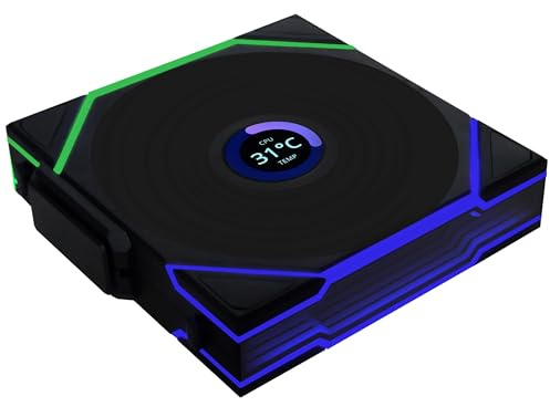 Lian Li UNI TL LCD Wireless 120mm ARGB PWM Fan Black