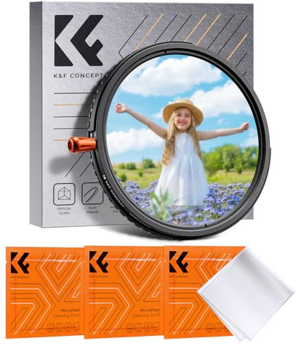 K&F CONCEPT Filtre 40.5mm ND2-32 Variable et Polarisant CPL et Black-Mist 1/4 3 en 1 pour Objectif Appareil Photo