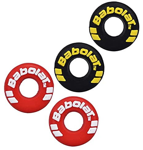 JIANGCHA 4 Pcs Tennis Racquet Vibration Dampeners Silicone Tennis Racquet Shock Absorbers Tire Shape Tennis Racket Dampeners for Tennis Training Competition
