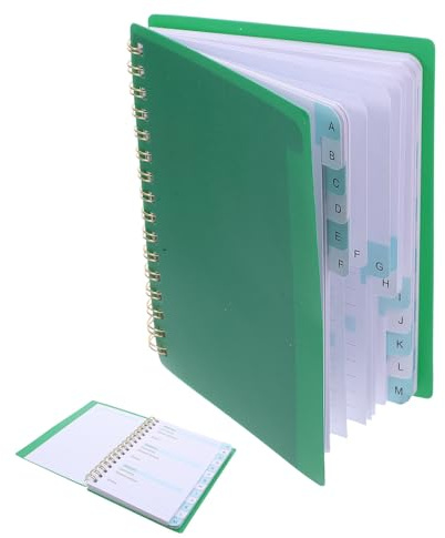 Sewroro Carnet De Mots De Passe À Spirale a6 Avec Onglets AlphabéTiques Organiseur Compact Pour Seniors Journal De Suivi Des Sites Web Et Carnet D’Adresses Portable Vert