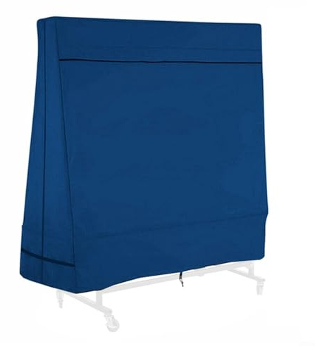 BEAZOOM Housse de protection pour table de ping-pong 600D Oxford pour intérieur et extérieur, coupe-vent pour table de ping-pong avec fermeture éclair, bleu