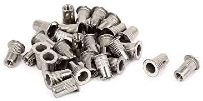 Aexit Dado per rivetti ciechi a testa piatta con testa zigrinata filettata 30x M5x13mm Inserti Nutserts ID: 138543