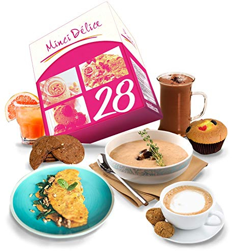 Dieta iperproteica per 28 giorni - Perdita di peso fino a 9 chili - Confezione da 66 prodotti + 1 shaker + 1 guida dimagrante con programma dettagliato