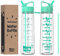 More Water Bottle With Straw, Motivational Time Markings 900ml - Drinking Tracker Bottles - Times to Drink - BPA Free Sports Bottles