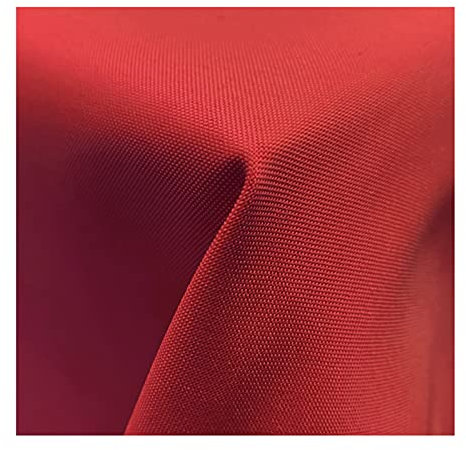 JEMIDI Tischdecke 130 x 260 cm wasserabweisend - Gartentischdecke abwaschbar quadratisch - Outdoor Tischdecke - Tischtuch mit Fleckenschutz - rot