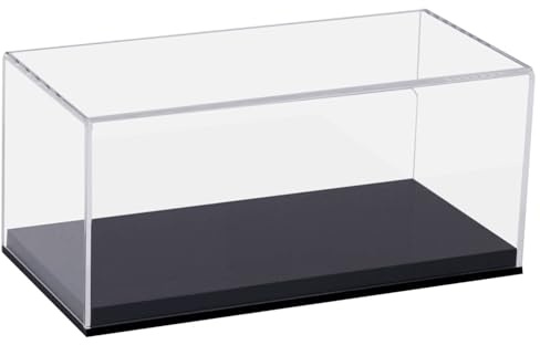 HMF 46801 Acryl Vitrine für Modellautos, Schaukasten für Figuren | 24 x 12 x 11 cm | Transparent