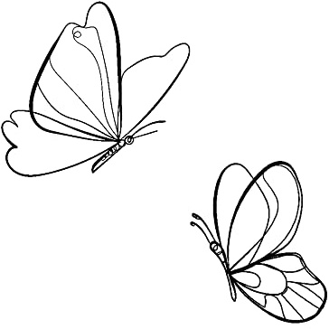 EONBES Black Metal Butterfly Wall Art Wall Decor Wall Sculpture Wall Hanging, Steel Metal Line Art, for Living Room Bedroom, 2 Pieces