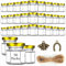 Mini Honiggläser, 30 Stück Honigglas 45ml, Marmeladengläser, Mit Honiglöffel, Bronze Beed, Hanfseil, Dankeskarten, Organzabeutel, Kleine Honiggläser Gastgeschenk für Baby Dusche, Hochzeit