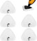 Opopark 5 Pack Steam Mop Pads,Triangle Microfiber Cleaning Cloth Compatible with X5 Steam Mop Cover,White Cleaning Pad Triangle Replacement Mops Pads for HD Steam Mop and Handheld Steam Cleaner