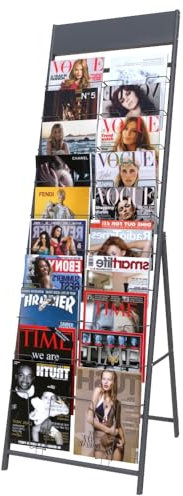 BPT prospektständer Doppeltes A4 breites 10-lagiges prospekthalter,Zeitungsständer für das Büro