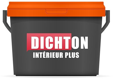 DICHTON PROFESSIONNEL Peinture murale mate 1l Blanc - Peinture intérieure écologique, pouvoir couvrant maximum, sans raccord, sans coulure, économique, séchage rapide - IntérieurPlus D.73W