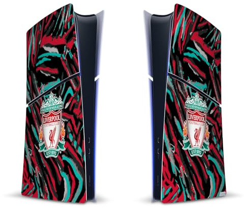 Head Case Designs Officially Licensed Liverpool Football Club Abstract Brush Art Vinyl Sticker Gaming Skin Decal Cover Compatible With Sony PlayStation 5 PS5 Slim Digital Edition Console