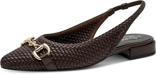 MARCO TOZZI Ballerine da donna sintetico morbido plantare Feel Me morbida fodera alla moda, marrone (CHOCO), 37 EU