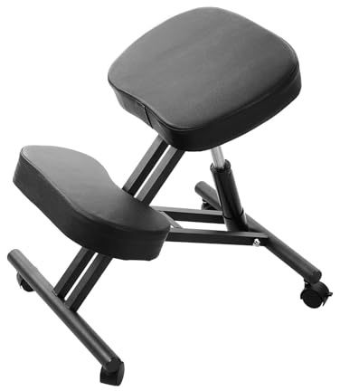 GREENSAPPIRE Ergonomic Kneeling Chair with Thick Cushions – Adjustable Posture Stool for Home & Office, Orthopaedic Desk Chair with Brake Casters – Improve Posture & Relieve Back Pain