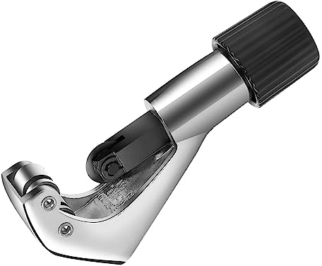 Flexzion Rohrschneider, robuster Rohrabschneider, 0,3 bis 2,8 cm Schnittdurchmesser mit Reibahle, ideal zum Schneiden von Kupfer, Aluminium, Messing, Stahl, Kunststoff und mehr