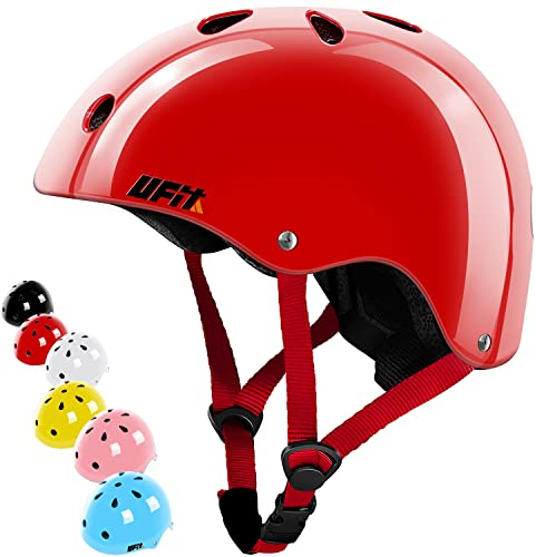 Kinderhelm Einstellbares Zifferblatt Herausnehmbare Innenfutter Belüftung Multisport Radsport Skateboard Scooter Roller Schlittschuh BMX für Jugend Jungen Mädchen 3 bis 13 Jahre