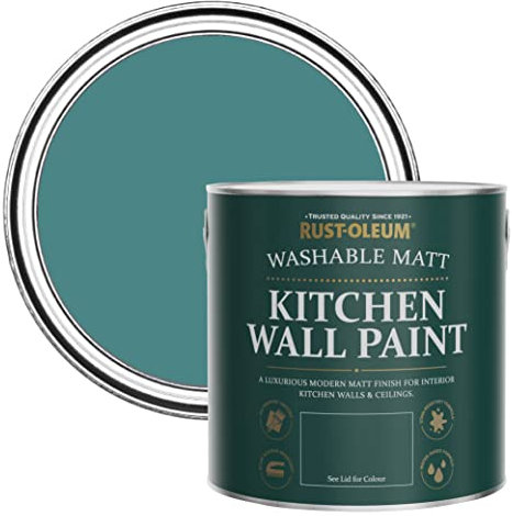 Rust-Oleum Green Washable Kitchen Wall Paint in Matt Finish - Peacock Suit 2.5L