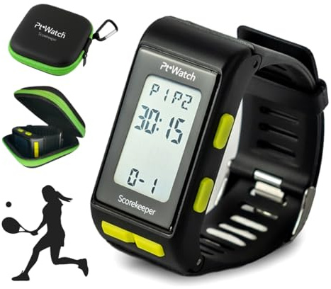 Pt Watch Reloj Contador de Puntos para Pádel y Tenis – Reloj Deportivo con Cronómetro y Alarma – Accesorios Padel Scorekeeper para Muñeca, Resistente al Agua
