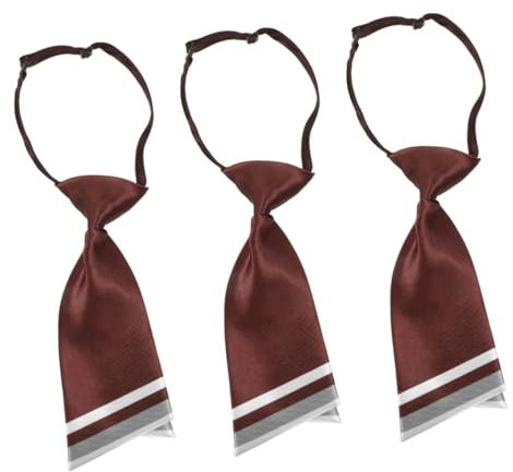 BESTYASH 3st Berufskrawatte Für Damen Goldene Krawatte Kleidernadeln Für Das Dekolleté Raffhalter Für Gardinen Hochzeitskleid Damenkrawatte Beige Krawatte Halskette Coffee Seidenimitat