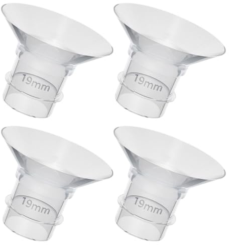 SILENRADAWN Inserts de Bride en Silicone Petits Embouts Sûrs sans Bavures 4pcs pour Tire-lait Portable Compatibles Pompe à Sein 19mm Accessoires Allaitement Pratiques