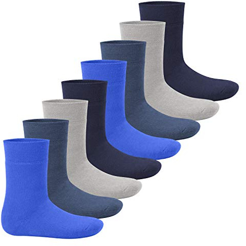 Footstar Chaussettes thermiques - Lot de 8 Paires terry chaussettes pour enfants -jeans 23-26