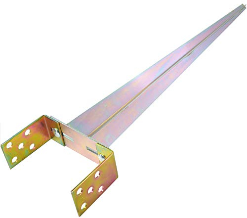 Manicotto per pali 0 – 120 mm, 40 – 160 mm x 750 mm, supporto per pali a U, supporto per pali a L, zincato oro (manicotto a U 40 – 160 [mm])