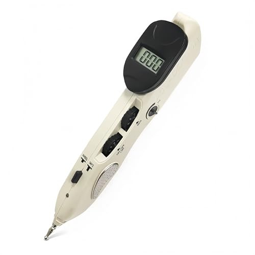 Pluma electrónica de acupuntura para aliviar el dolor, bolígrafo meridiano que encuentra acupuntos automáticamente con 3 cabezales de masaje recargables