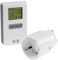 ChiliTec Thermostat Funk Set mit Steckdose Funksteckdose mit Temperatur Funksender Pilota Casa Display Automatische Temperatur-Steuerung für elektrische Heizkörper und Lüfter