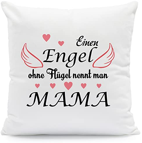 GRAVURZEILE Cojín con texto en alemán – Ángel sin alas – Regalo para amigos como regalo de cumpleaños – también para San Valentín – Regalo para mujeres hombres y ella